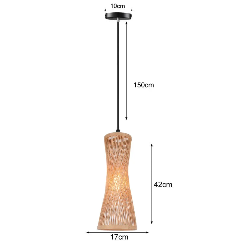 Handcrafted Bamboo Pendant Light – Cozy Glow Through Natural Weave