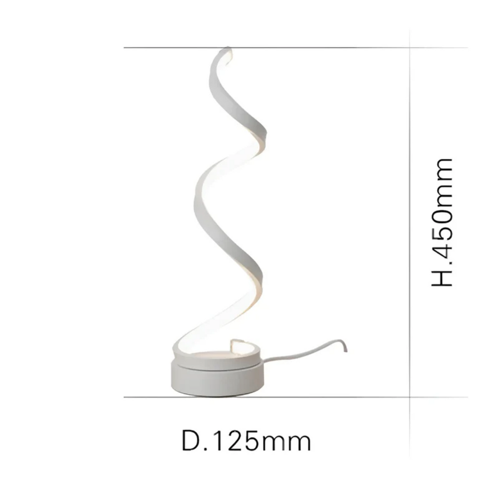 Spiral LED Desk Light with Adjustable Dimmer – Contemporary Style 19W