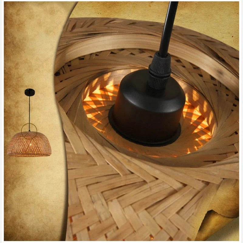 Handcrafted Bamboo Pendant Light – Cozy Glow Through Natural Weave