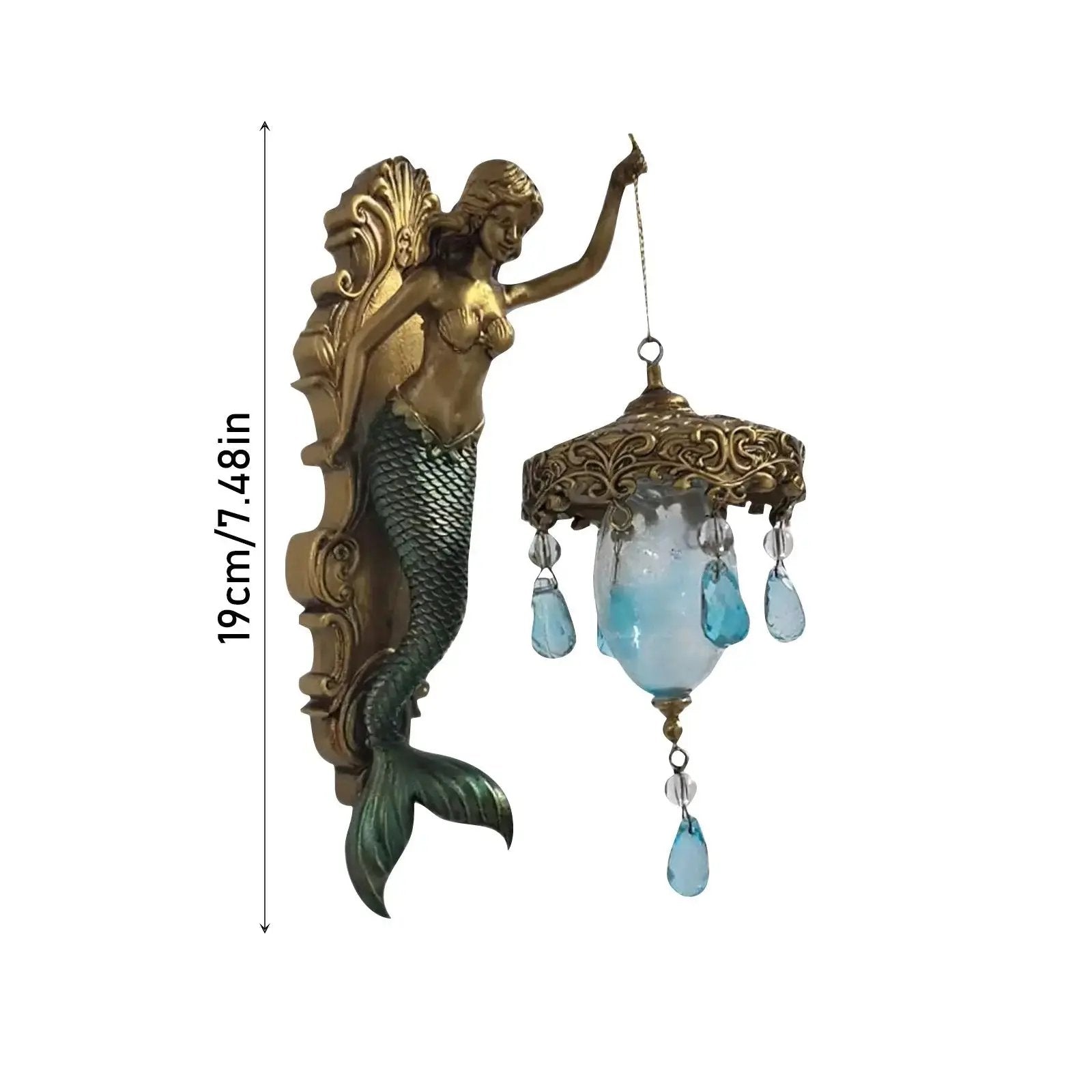 Baroque Style Mermaid Wall Lamp – Romantic Illumination for Your Home