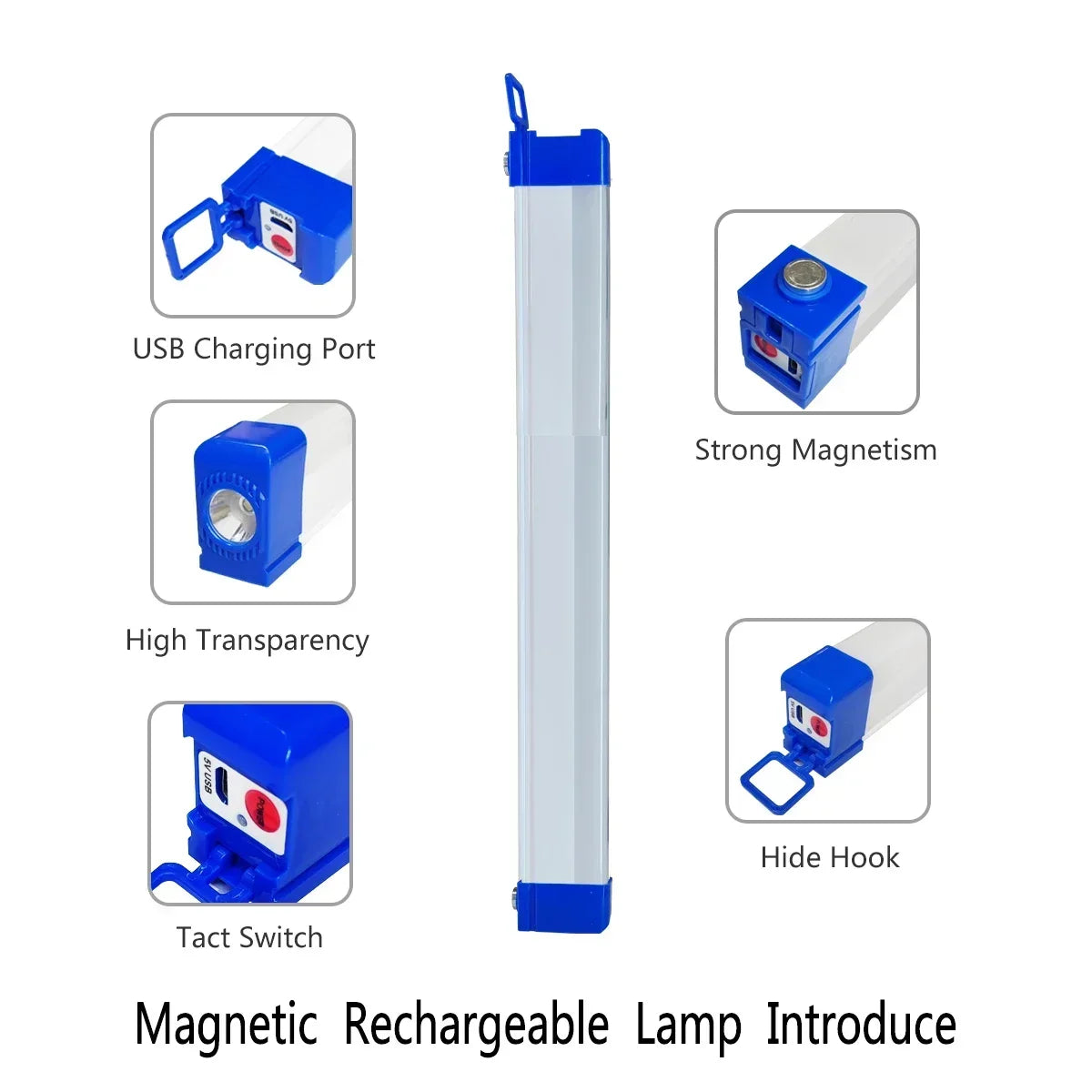 Magnetic LED Tube Light – Rechargeable