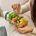 Glass Salad Dish | Side Entry | Airtight Twist Cap | FreshBowl
