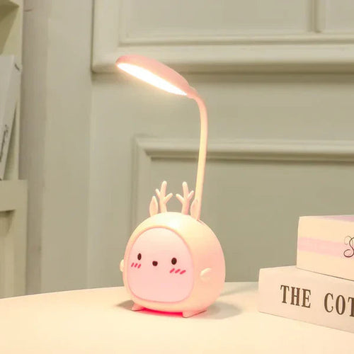 Cartoon LED Table Lamp with Adjustable Neck – Soft Light for Eye Comfort