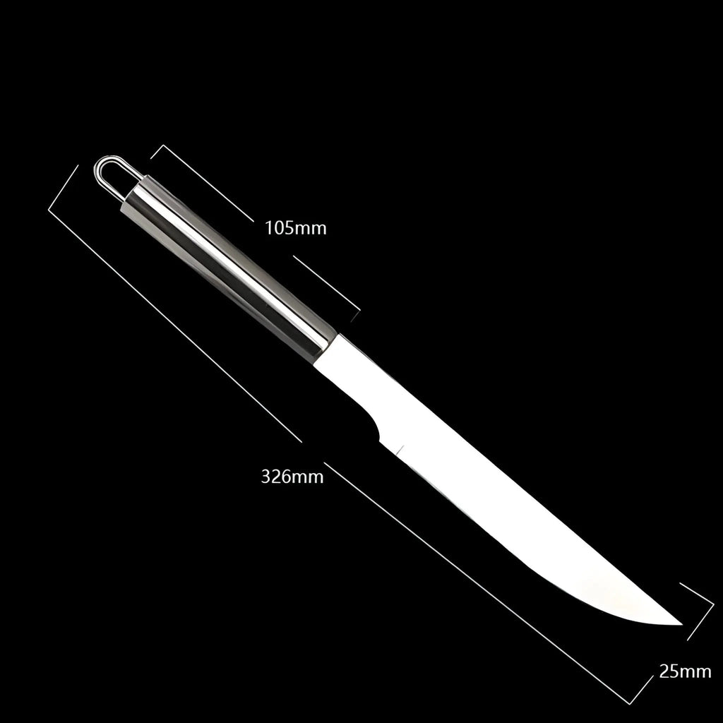 Stainless Steel BBQ Cutlery Set | Includes Carrying Case for Travel | Heat-Resistant Secure Grip | RostRanger