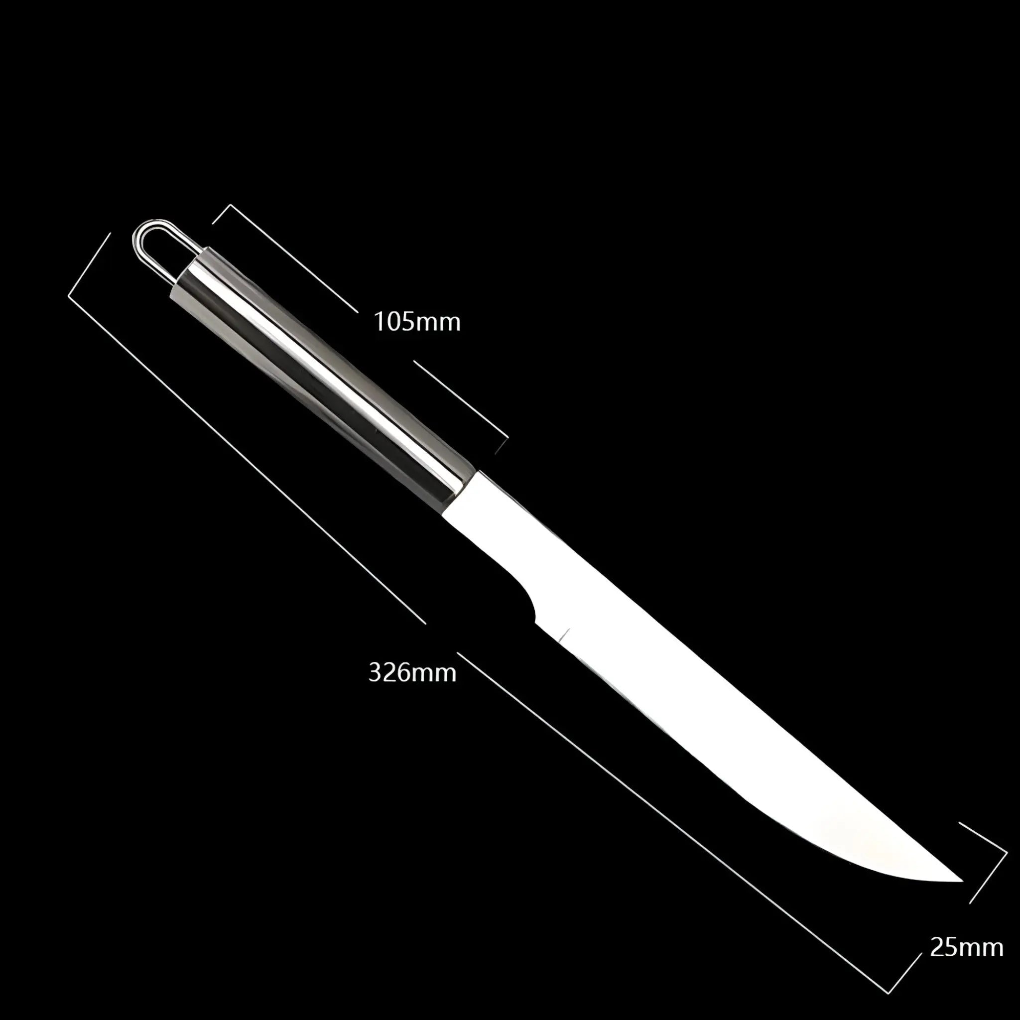 Stainless Steel BBQ Cutlery Set | Includes Carrying Case for Travel | Heat-Resistant Secure Grip | RostRanger