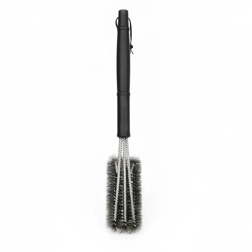 Stainless Steel BBQ Grill Grate Scrubber Brush | Eliminates Burnt Residue | Non-Slip Grip | FireScrub