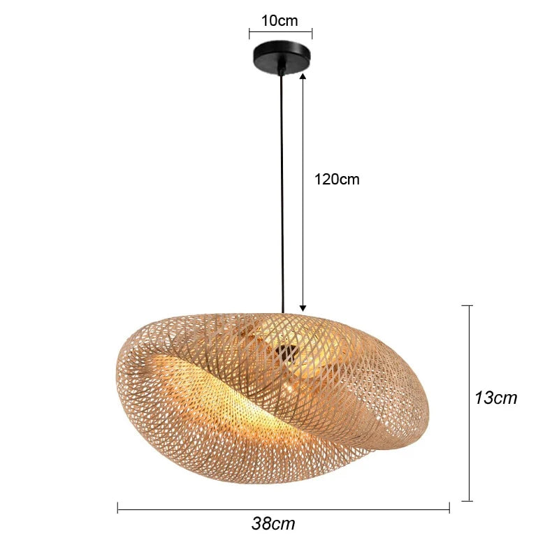 Handcrafted Bamboo Pendant Light – Cozy Glow Through Natural Weave