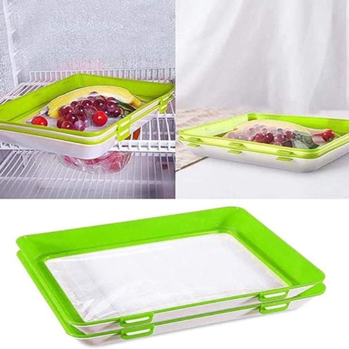 Fresh Storage Plate | Extend Food Freshness | Stretch Seal Film | FreshPlate