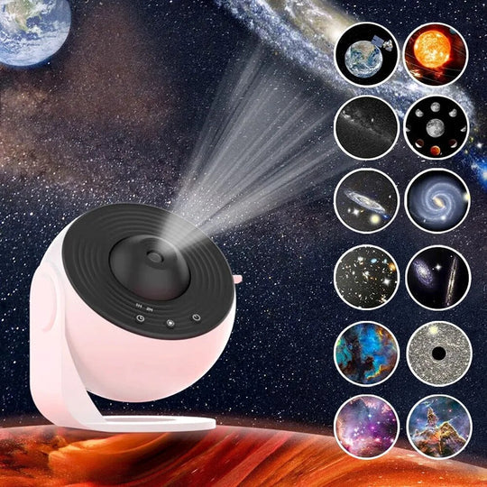 Galaxy Light Projector with 13 HD Visuals – Silent & Adjustable