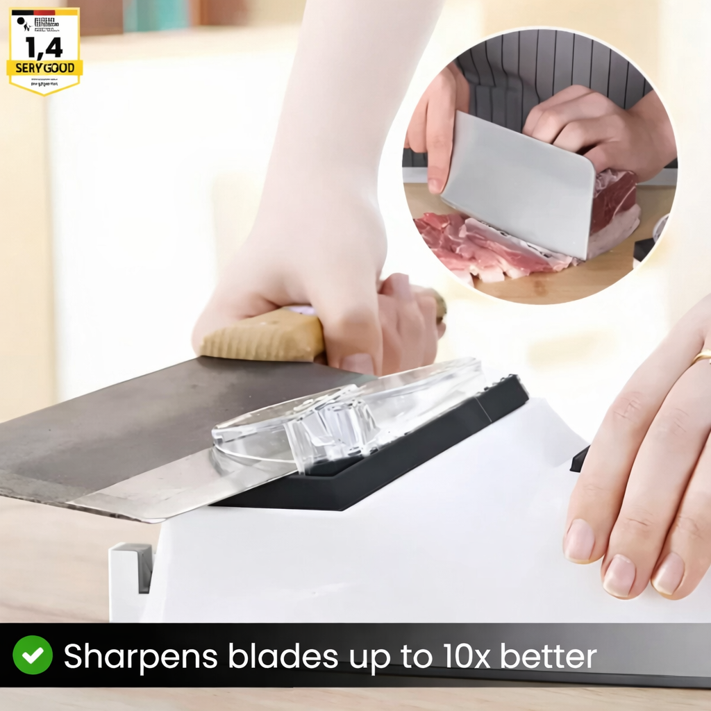Knife Sharpener | Dual-Stage Honing | Secure Guide Slots | Enhanced Cutting Performance