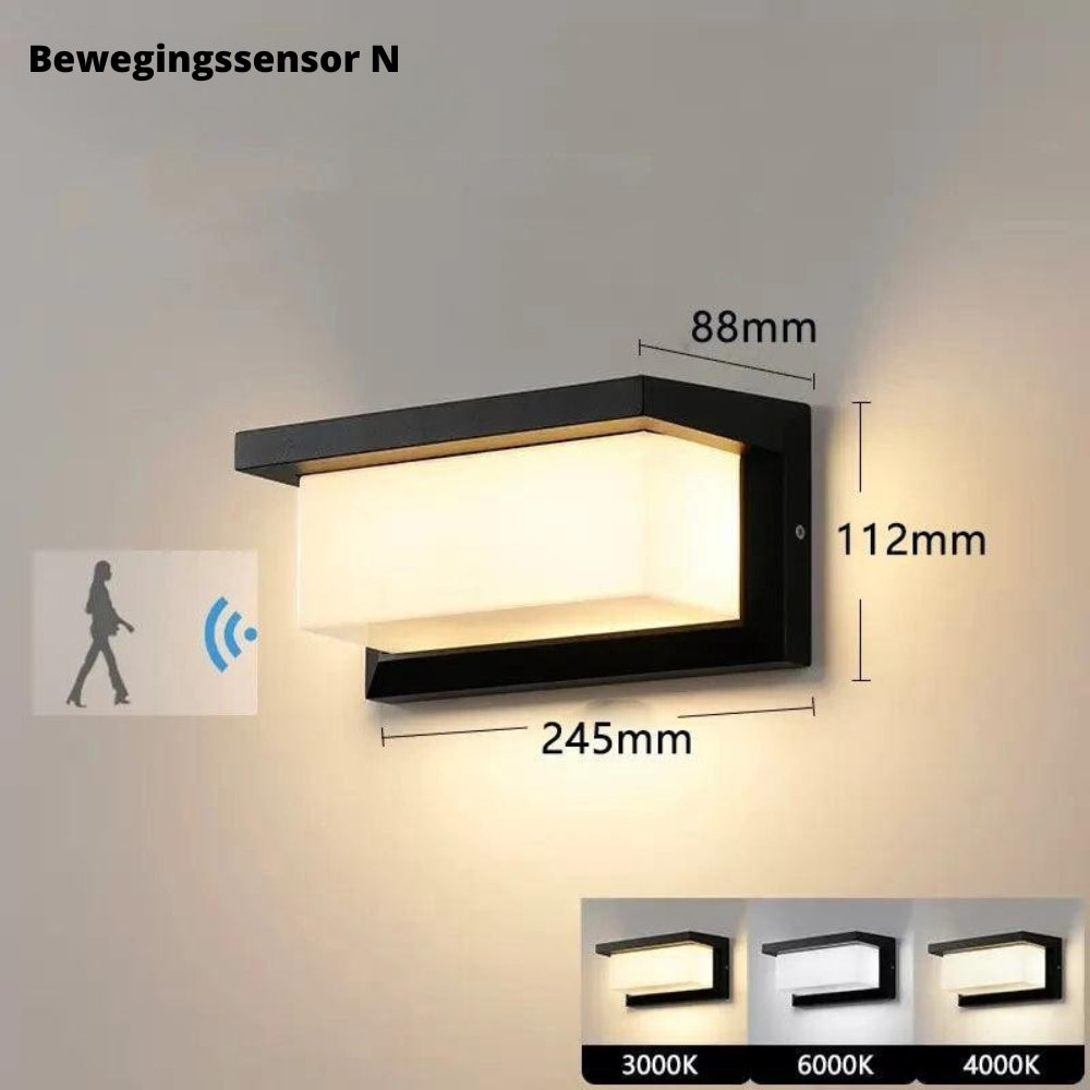 Outdoor LED Wall Lantern with Motion Detector – 20W Weather-Resistant