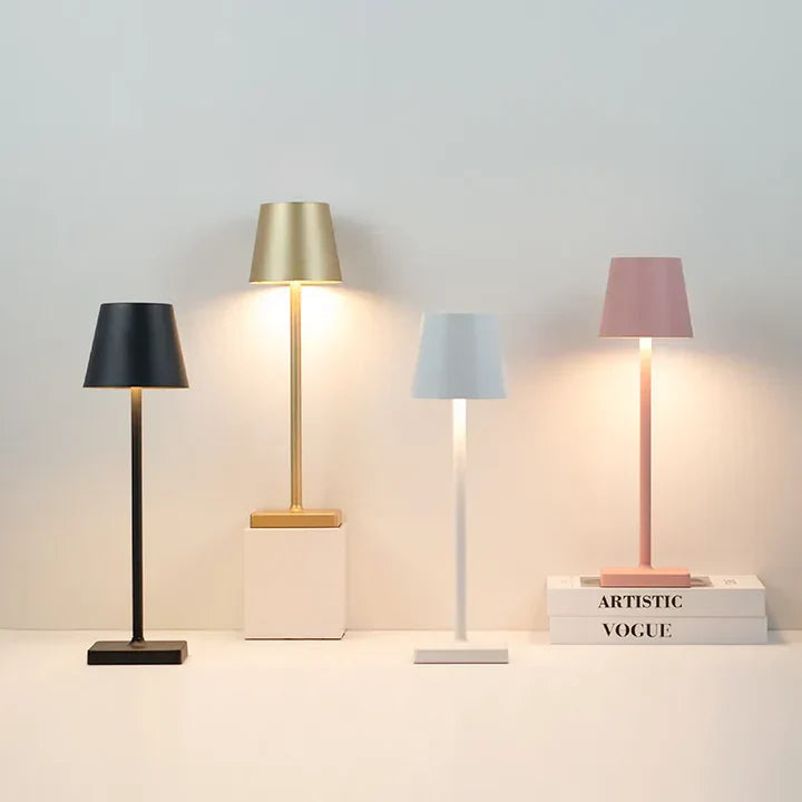 Wireless LED Desk Lamp with Touch Dimmer – Cordless, Pure Ambiance