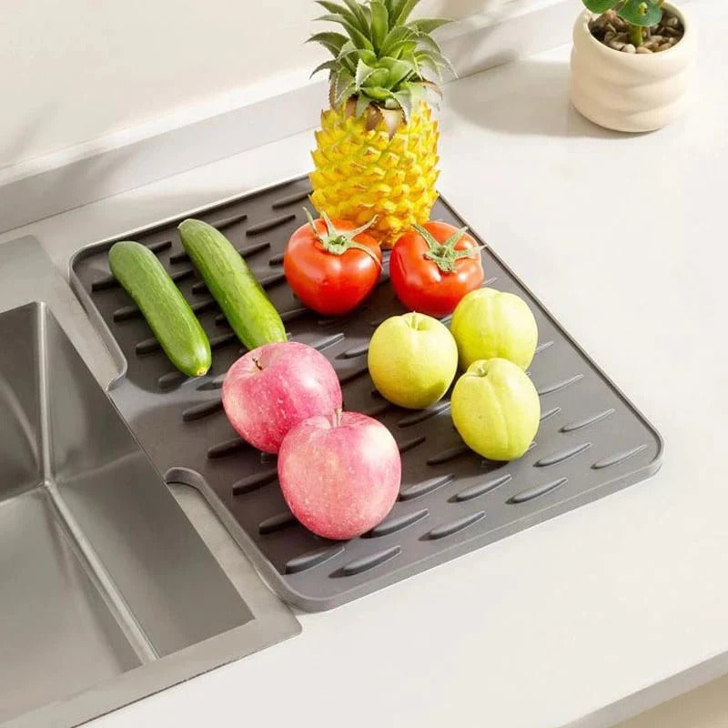 Drip Drying Mat | Dries Quicker Without Pools | Slanted, Heat Resistant | DrainMat