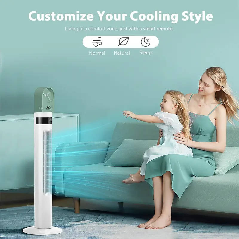 Tower Fan Remote Control 85 Degree Oscillation 12 Hour Timer